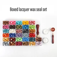 sealing wax beads set 600 pcs multicolors octagonal wax bead with storage case for stamp envelope gift wrapping beads set
