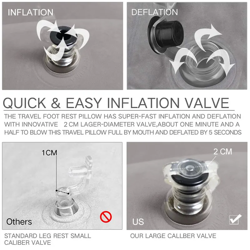 Надувная подушка для кемпинга путешествий ног самолёт автомобиль регулируемая