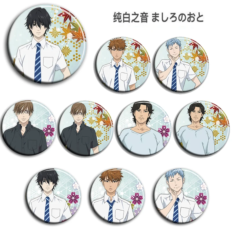 

Anime Mashiro no Oto Those Snow White Notes Setsu Sawamura Cosplay Badge Cartoon Bedges Garniture For Bags DADGE Brooch Pin Toy