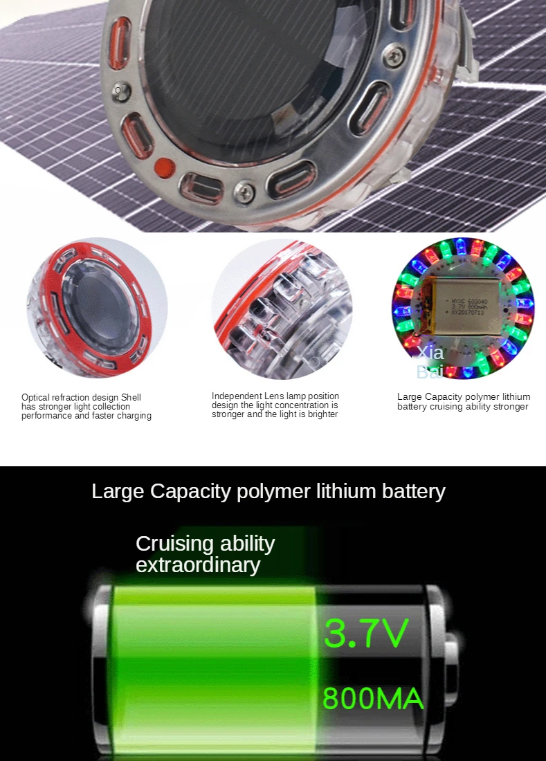 

Cy Wireless Car Horse Running Wheel Hub Cover Light Tire Colorful Strobe Light Atmosphere Welcome Modification Solar Universal