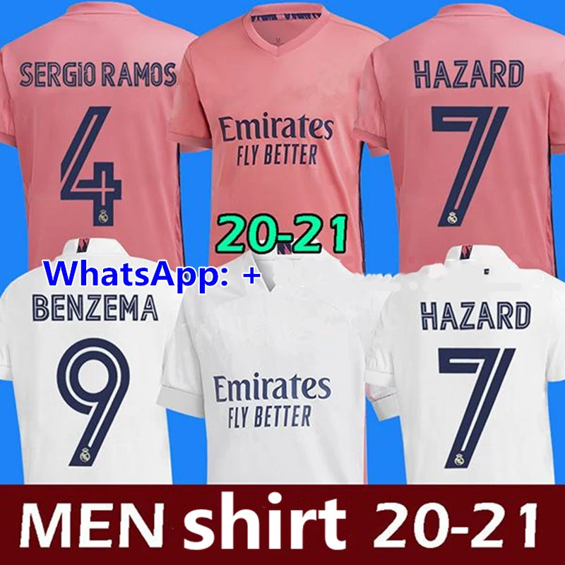 

2020 camisa masculina camisa de futbol camisa 20 21benzema sergio ramos hazard crianas kit camisas