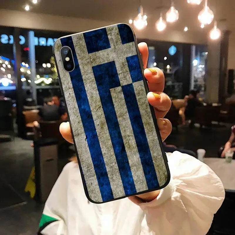 

Greece Greek National Flags pattern luxury Phone Case funda for iPhone 11 12 pro XS MAX 8 7 6 6S Plus X 5S SE 2020 XR
