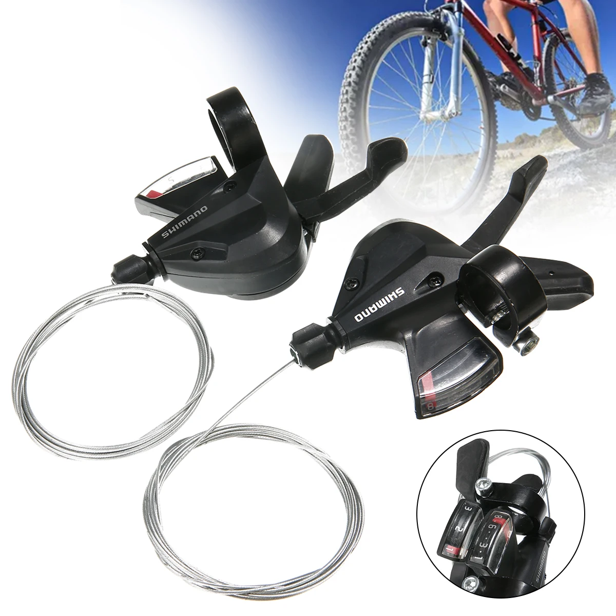 1 пара MTB горный велосипед 3x8 скоростные Переключатели переключения тормоза, совместимые с 22,2 мм Диаметр горный/гибридный велосипед