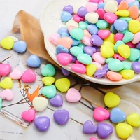 30pcsbag 12mm colourful heart shape acrylic loose spacer beads for jewelry making findings diy accessories