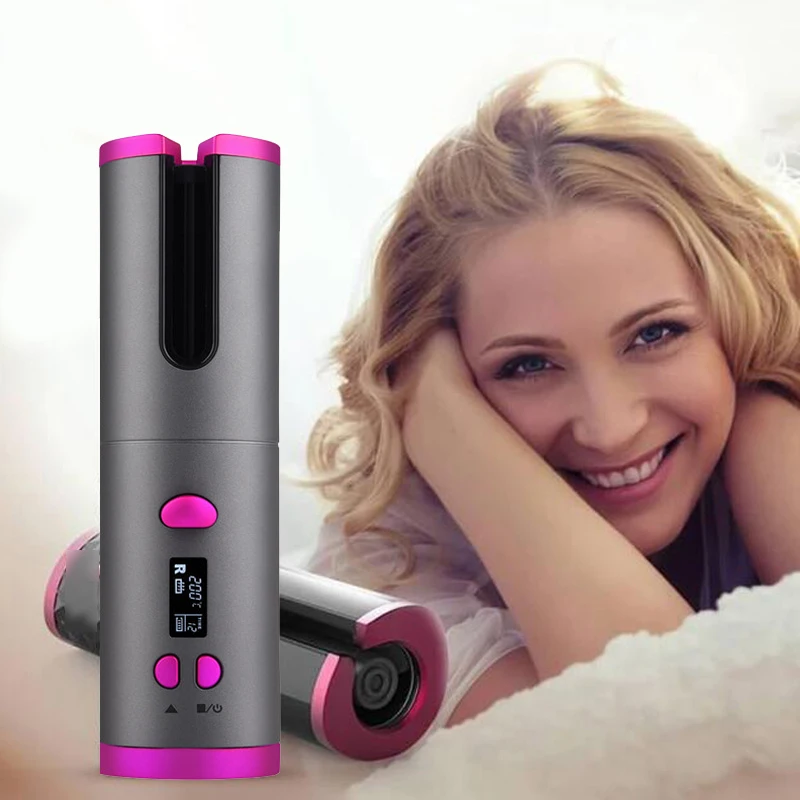 Автоматический беспроводной бигуди для волос портативный USB Перезаряжаемый