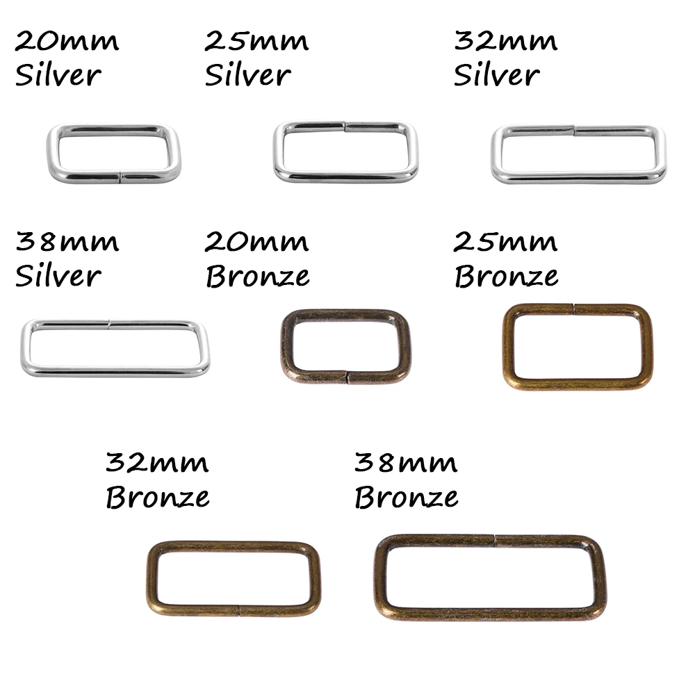 10 шт./лот металлическая Регулируемая прямоугольная d образная пряжка для ремня