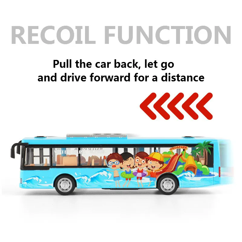 

Sound Effect Alloy High Simulation Double Deck City Sightseeing Bus Flash Toy Car Open Door Bus Bus Model Boy Birthday Present