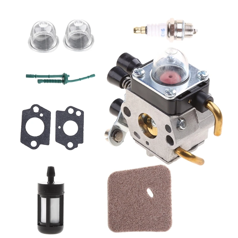 

9PCS Spark Plug Carburetor Set Part Air Fuel filter Gasket For STIHL FS38 FS45 FS46 FS55 Mower and Trimmer Metal Repair Kit