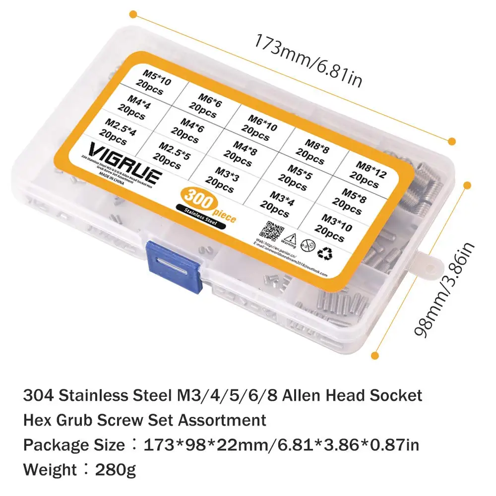 M2.5/m3/M4/M5/M6/M8 винты с шестигранной головкой Винты со шляпкой крепежный комплект