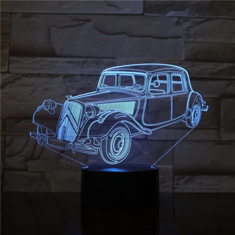 Популярный суперкар 3D USB лампа Grand Touring Car Ночник светильник Настольный со