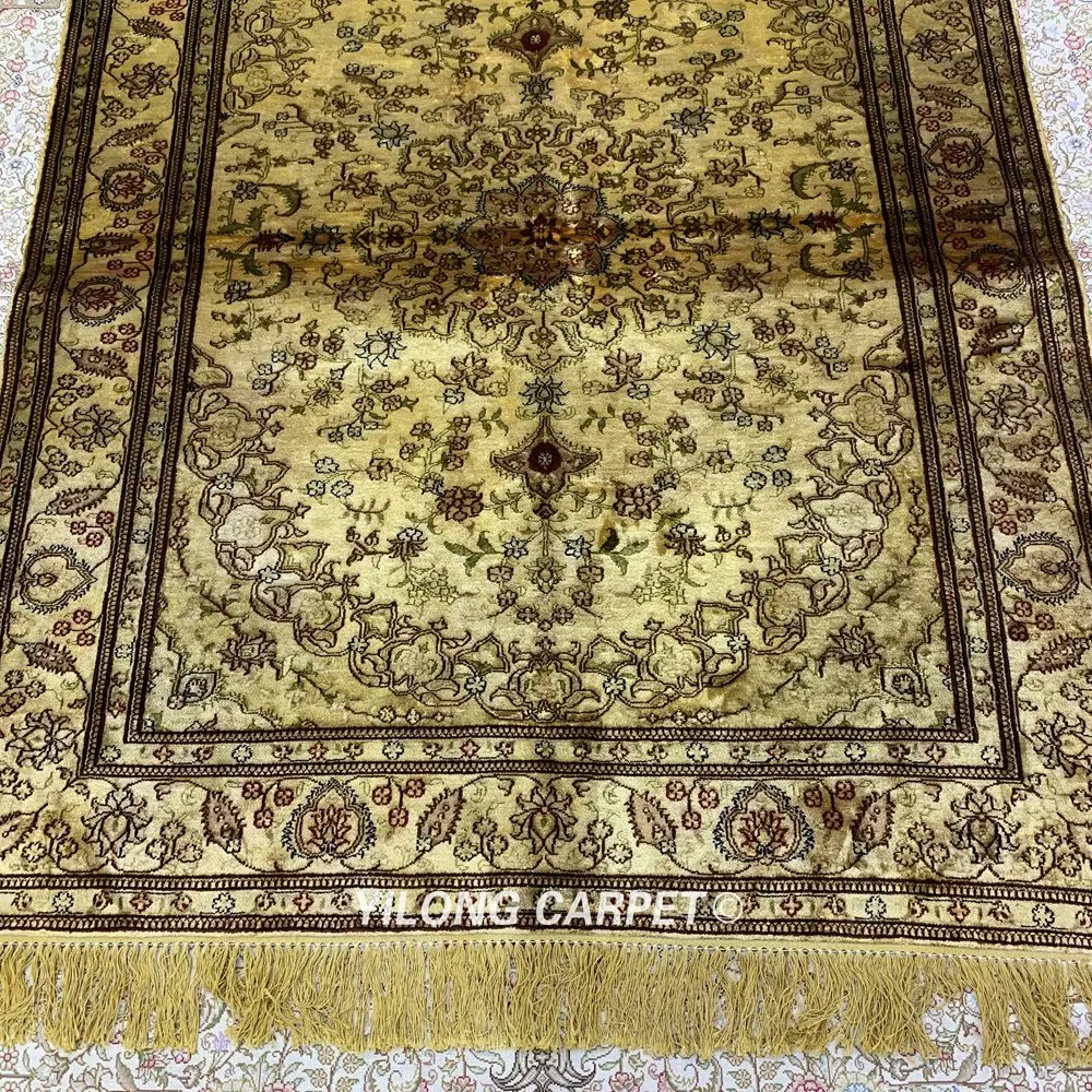 YILONG 4 'x 6' турецкий ковер желтого цвета элегантный выгодный античный