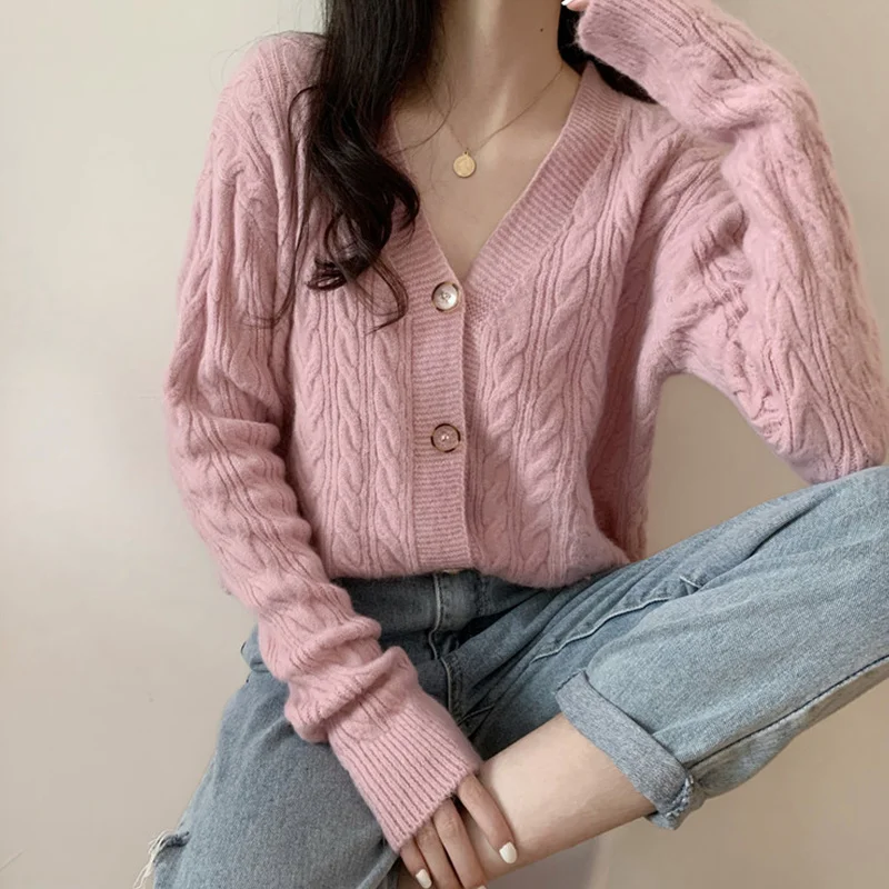 Unif Cardigan Sweater Coat Women's Wear Spring Thin 2021 New Long Sleeved Loose Knit Jum |