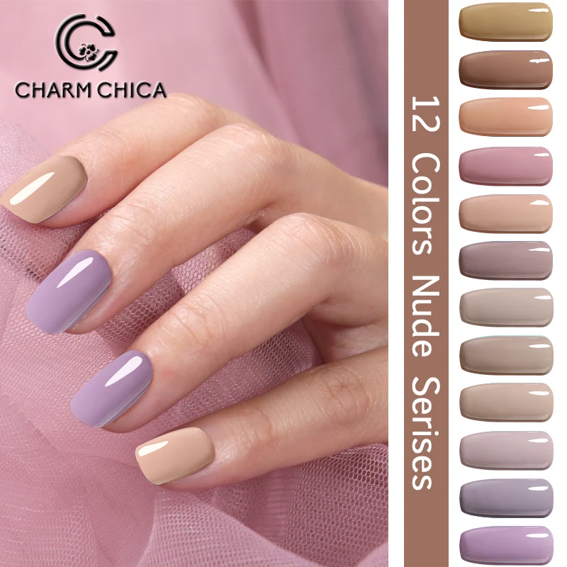 CHARM CHICA гель лак для ногтей серия Nude гибридные Лаки Розовый цвет долговечные ногти