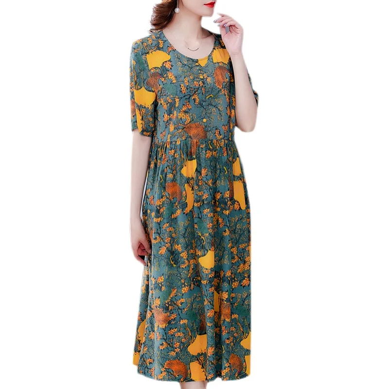 

COIGARSAM 4XL Plus Size Women Long dress New Summer Dresses 0889