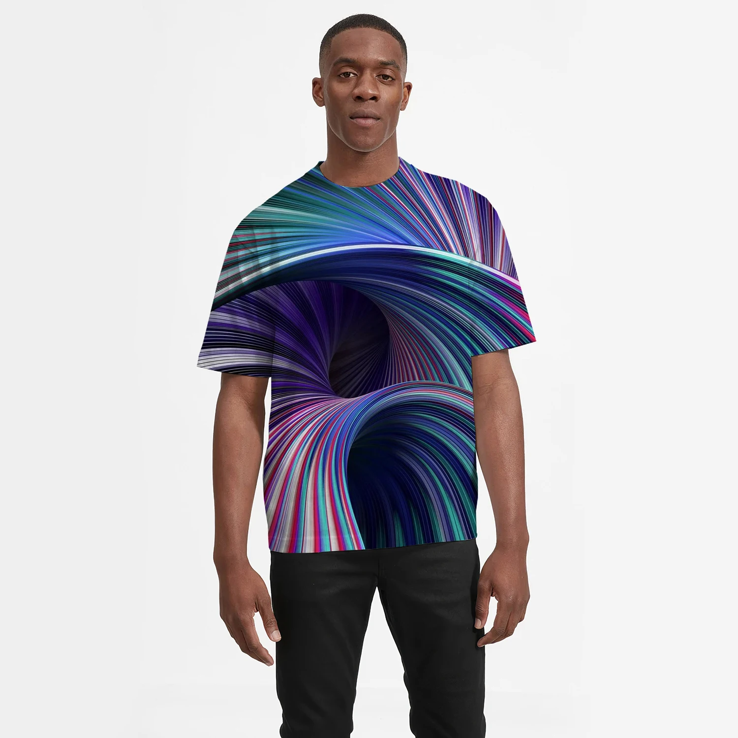 

2021 Summer New Arrivals 3D Printing T shirt Men's Short Sleeve Tshirt Causal Crewneck Tops Fashion Crewneck Tops Man Clothing