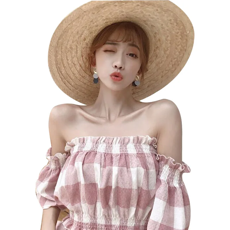 

Summer fashion Off Shoulder Ruched Tops Female Summer Casual White Elastic Drawstring Crop Tops for Women Clothing 2020
