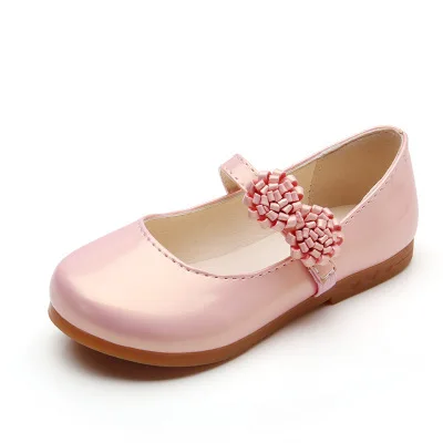 

Autumn Girls Shoes Princess Kids Flat Shoes PU Leather Children Casual Shoes With Flowers Party Show Shoes For Girls