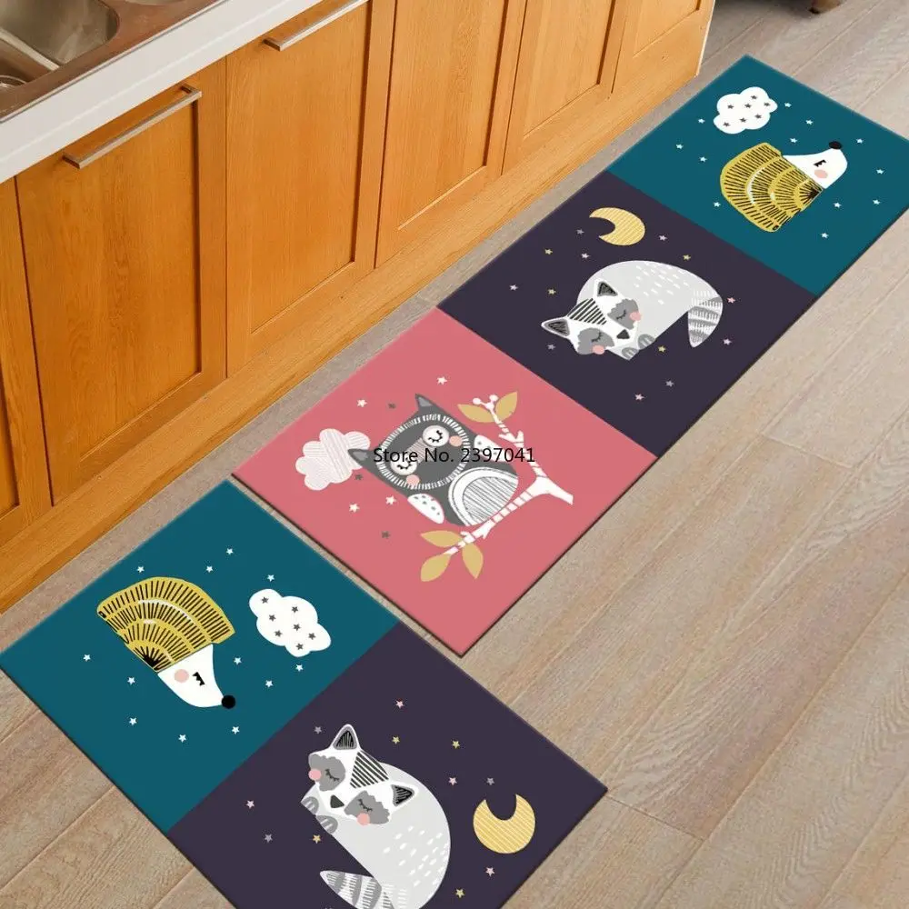 

Fashion Kitchen Mat for Floor Anti-slip Bath Entrance Doormat Carpet Tapete Absorbent Rugs Living Bedroom Kids Prayer Pad
