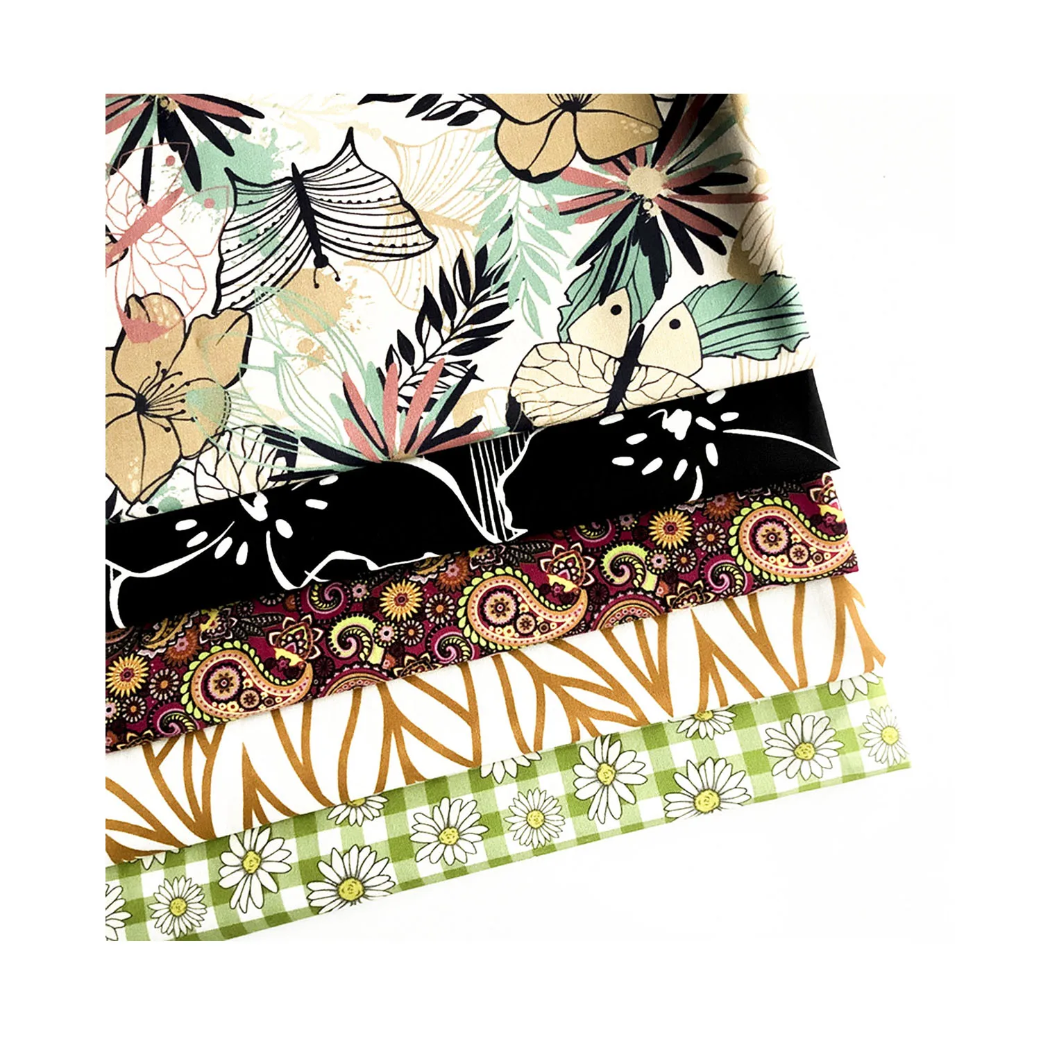 

Floral Cotton Woven Printed Fabric Fat Quarters Patchwork Needlework DIY Handmake Sewing Pillow Textile Telas Per Meter