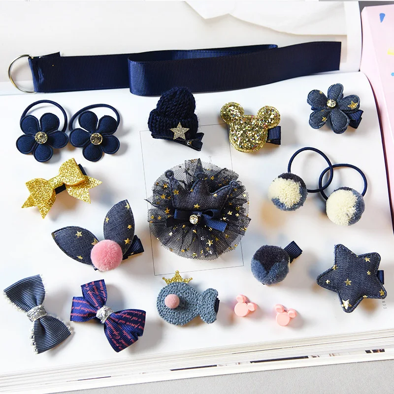

18pcs/set Gifts Box Kid Fashion Hair Accesories Hairpin Headband Gift Baby Girls Hairbands Hairclip Hair Bands Hair Barrettes