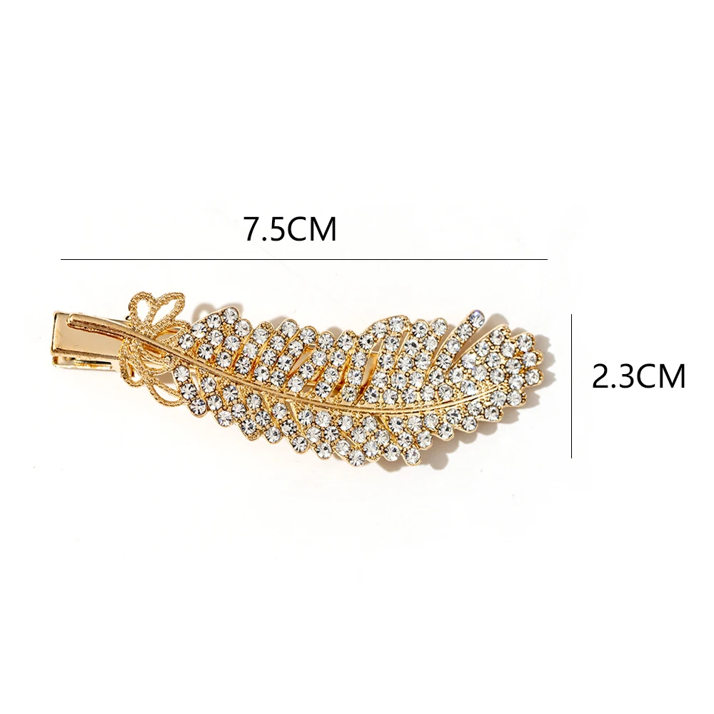 

Feather Pearl Diamond Hair Clip Simple Hair Accessories Korean Temperament Fashion Side Clip Female Tide Out Headdress