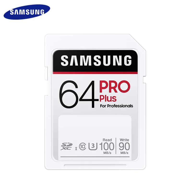 100% Original SAMSUNG SD Card Pro Plus 32GB SDHC 64GB 128GB 256GB SDXC UHS-III Class 10 High Speed Memory Card For Camera