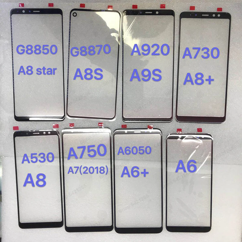 

5PCS LCD Touch Screen Front Outer Glass Lens For Samsung Display Galaxy A8 Star G8850 A8S G8870 A9S A920 A730 A530 A7 A750 A6050