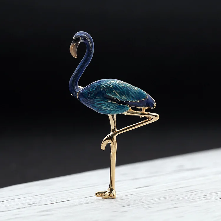Милый Фламинго Броши с эмалью Pin код безопасности металлический значок штыря для