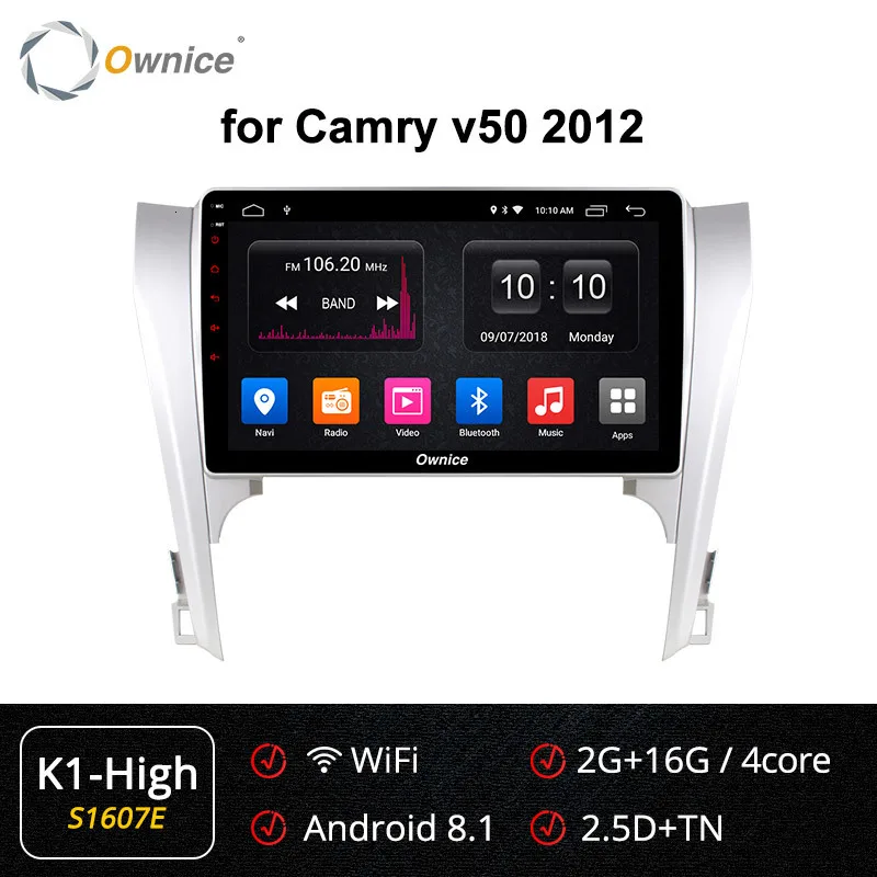 Owice Android DVD gps Navi для Toyota Camry 40 v50 v55 2007 2008 2009 2010 2011 2012 2013 стерео бортовой компьютер радио ПК - Цвет: S1607 K1-High