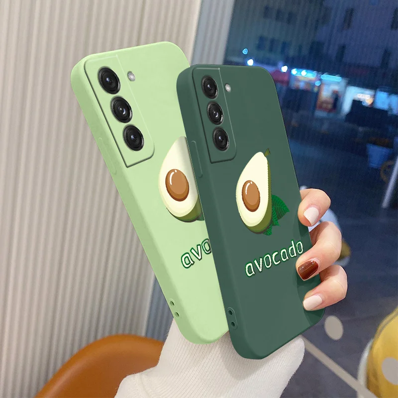 

Small Fresh Avocado Case For Samsung Galaxy S21 S20 FE S10 Note 20 10 Ultra Plus Soft Phone Cover For A72 A52 A42 A32 A711 Case