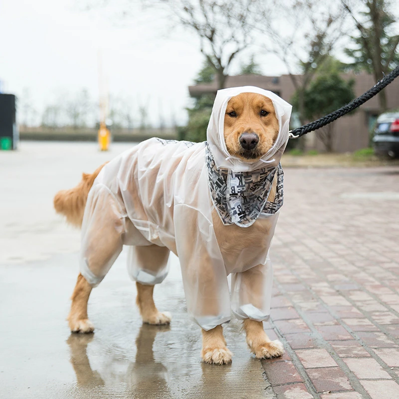 

Big Dog Raincoat Four-Legged Waterproof All-Inclusive Golden Retriever Dog Clothes Pet Shiba Inu Samoyed Large Dog Labrador