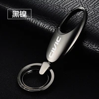 car keychain alloy metal clasps hooks buckle waist keychain for car for honda civic 10th type r car accessories
