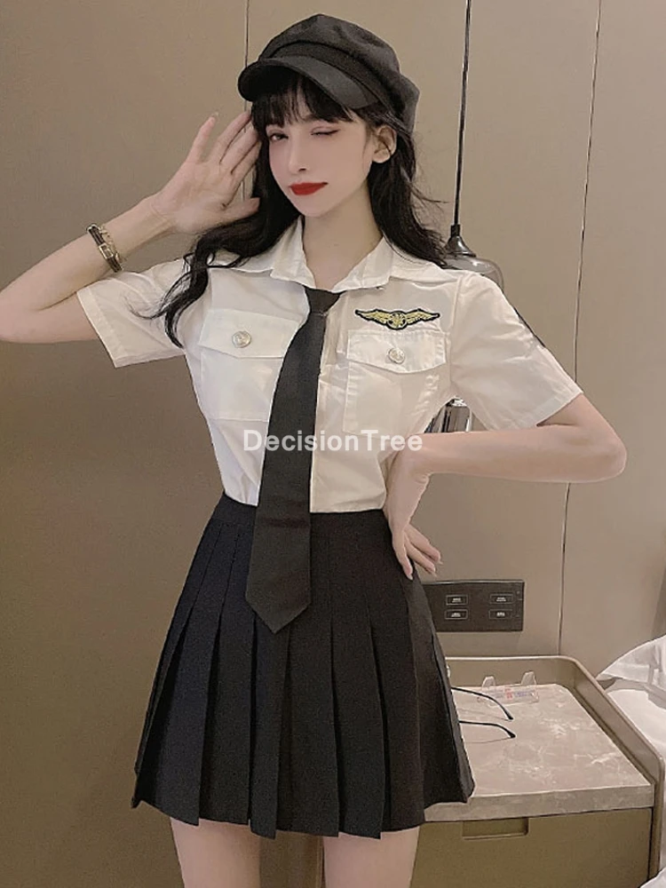 

2021 костюм моряка для мальчиков школьный костюм для девочек в морском стиле, топы со складками комплект с юбкой и футболкой комплект одежды к...