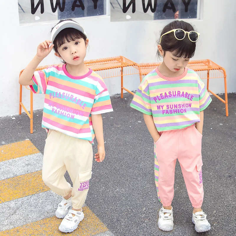 

Autumn Spring Girls Clothing Set Baby Girl's Clothes Suit Toddler T-shirt+Casual trousers 2PCS Kids Tracksuit For Costume Outfit