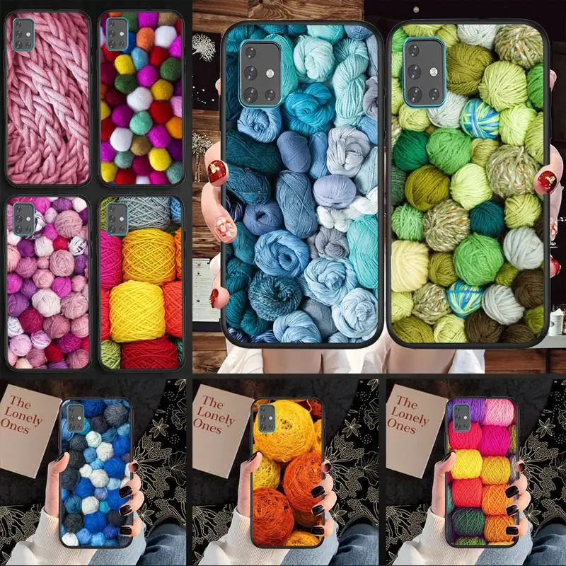 

Sewing Knitting Crochet Phone Case For Samsung A11 A12 A71 A80 M10 M20 M21 M30 M31 M31S 5G Cover Fundas