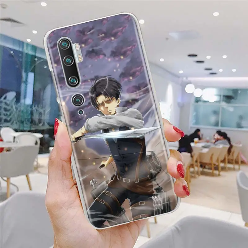 

Case for Xiaomi Mi 9 10 Lite 9T CC9E Note 10 Pro Poco X2 F2 X2 M3 X3 NFC Hard Cover Attack on Titan 4 Phone Cases