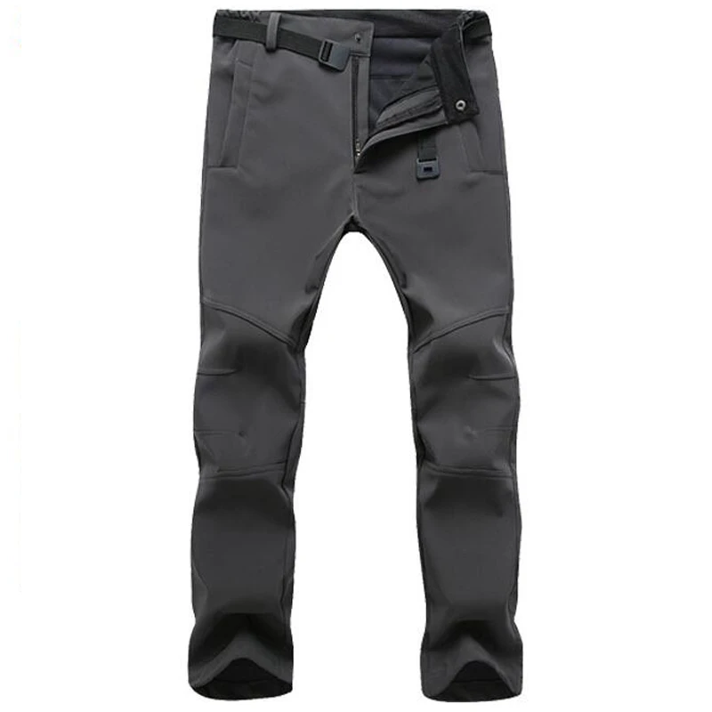 

Winter Pants Men Outwear Soft Shell Fleece Thermal Trousers Mens Casual Autumn Thick Stretch Waterproof Military Tactical Pants