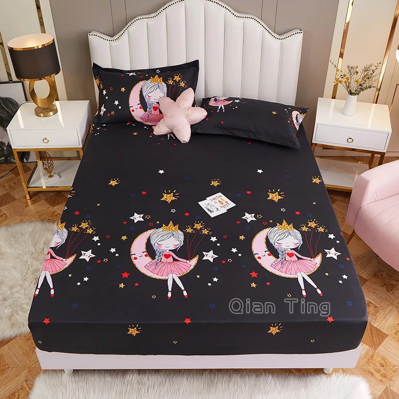 (Новый товар) 1 шт. натяжная простыня из 100% полиэстера с принтом наматрасник 4