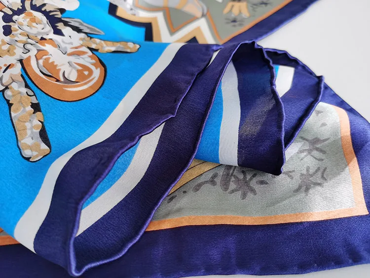 

100% Pure Silk Satin Square Big Scarf Shawl Wrap Kerchief 43.3"x43.3" WJ072