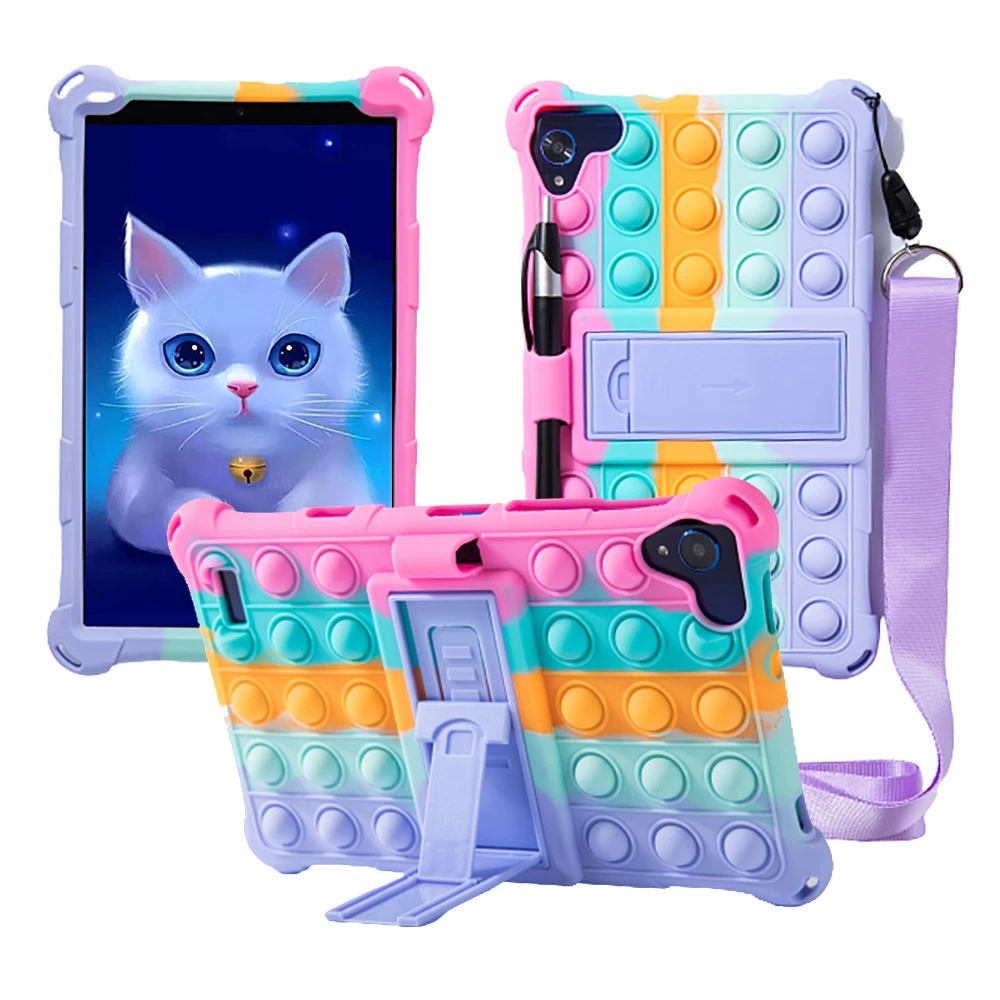 Мягкий силиконовый чехол для Teclast P80 с плечевым ремнем нетоксичный защитный