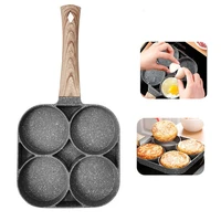 4 hole frying pan cooking pot non stick pancake maker home breakfast egg burger pot for gas stove induction cooker cookware