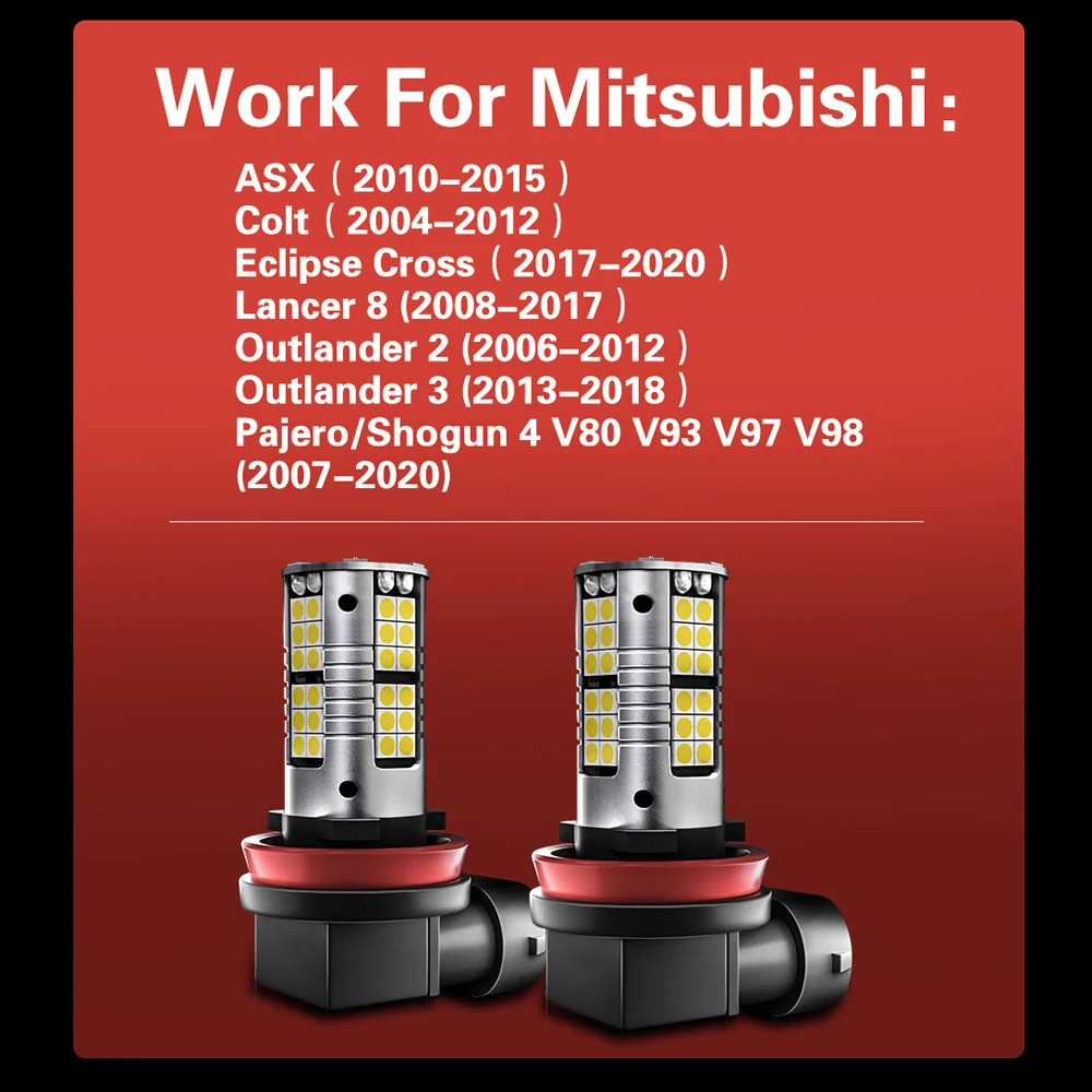 2x светодиодные противотуманные фары H8 H11 H16 Canbus для Mitsubishi ASX Colt Eclipse Cross Lancer 8 Outlander 2 3