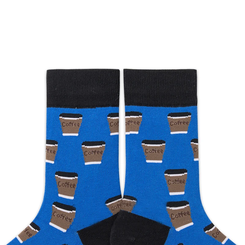 Christmas Socks Coffee Cup Pattern Fun Letter Unisex Europe And America Street Style Fashion Socks Cool wholesale
