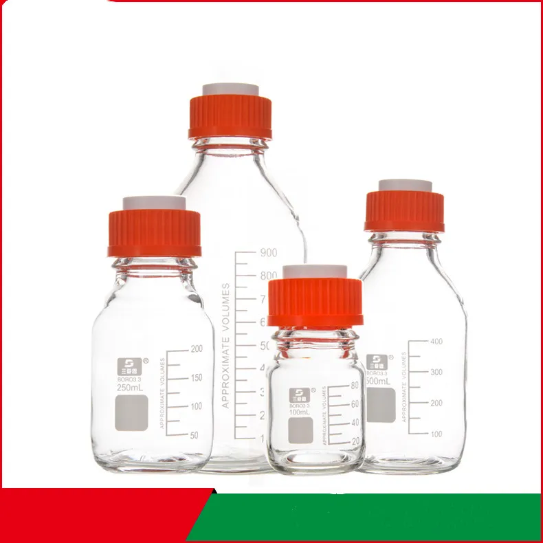 Sanais Liquid Phase Mobile Phase Bottle Storage Bottle Liquid Chromatography Solvent Bottle 100-1000ml Blue Cap