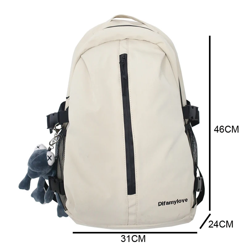 

Solid Color Women Backpack Waterproof School Backpack for Teenage Girls Ladies Rucksack Girl Book Double Shoulder Bag Mochila