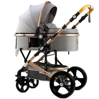 good high landscape stroller can sit reclining stroller lightweight folding shock absorber 2 in 1 baby pram belecoo