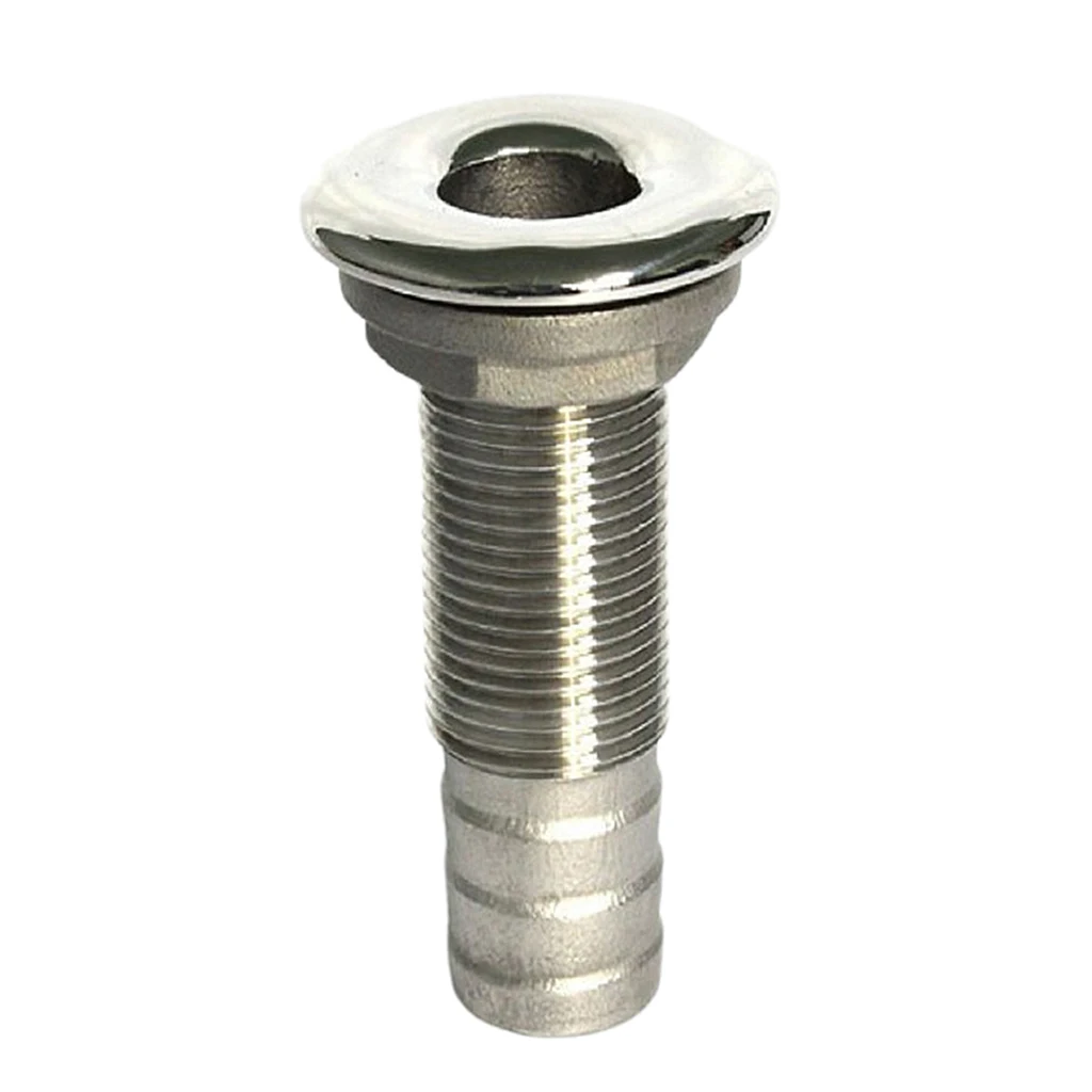 

Marine 316 Stainless Steel Polished Straight Thru-Hull Connection for 3/4 inch 19mm Hose