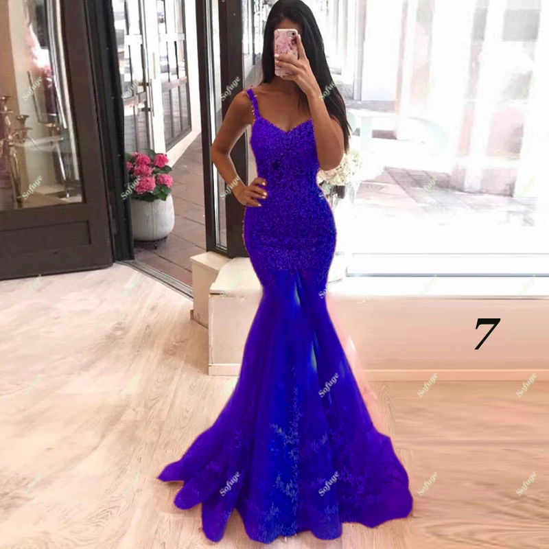 Женское вечернее платье-Русалка Fuschia сексуальное Тюлевое платье с бусинами и