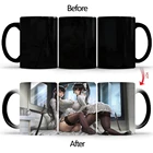 Креативная волшебная кружка, привлекательная кофейная кружка самурая, термочувствительные керамические чашки, чашка для чая, Офисная посуда для напитков