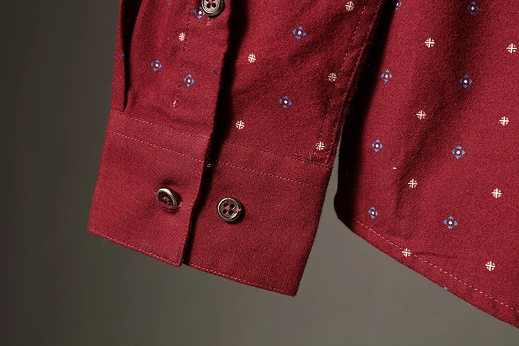 Красная мужская рубашка с длинным рукавом Рабочая одежда | Мужская